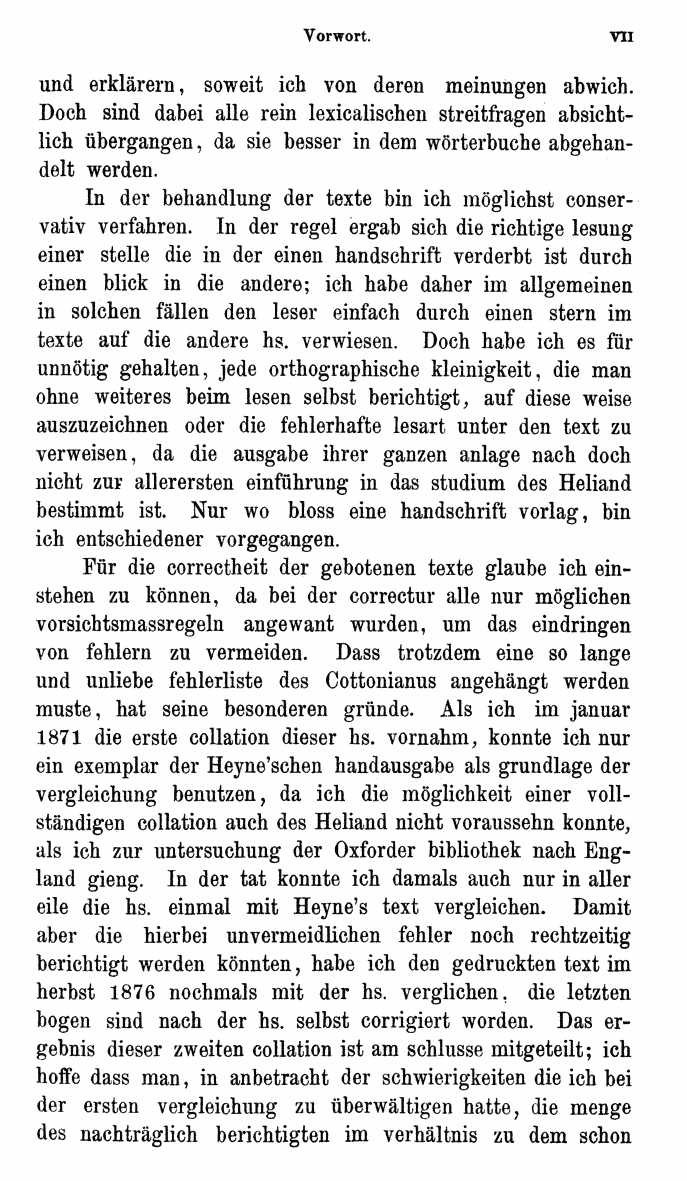 HELIAND herausgegeben von Eduard Sievers (1878) p.  vii.