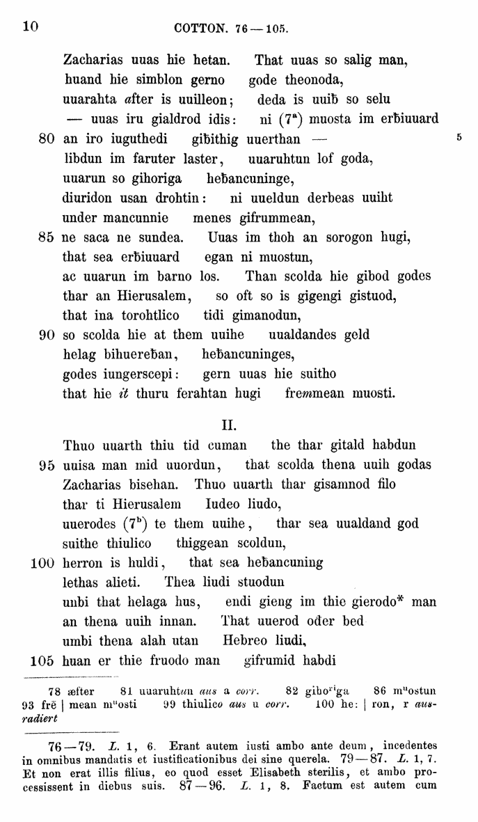 HELIAND herausgegeben von Eduard Sievers (1878) p.  10.
