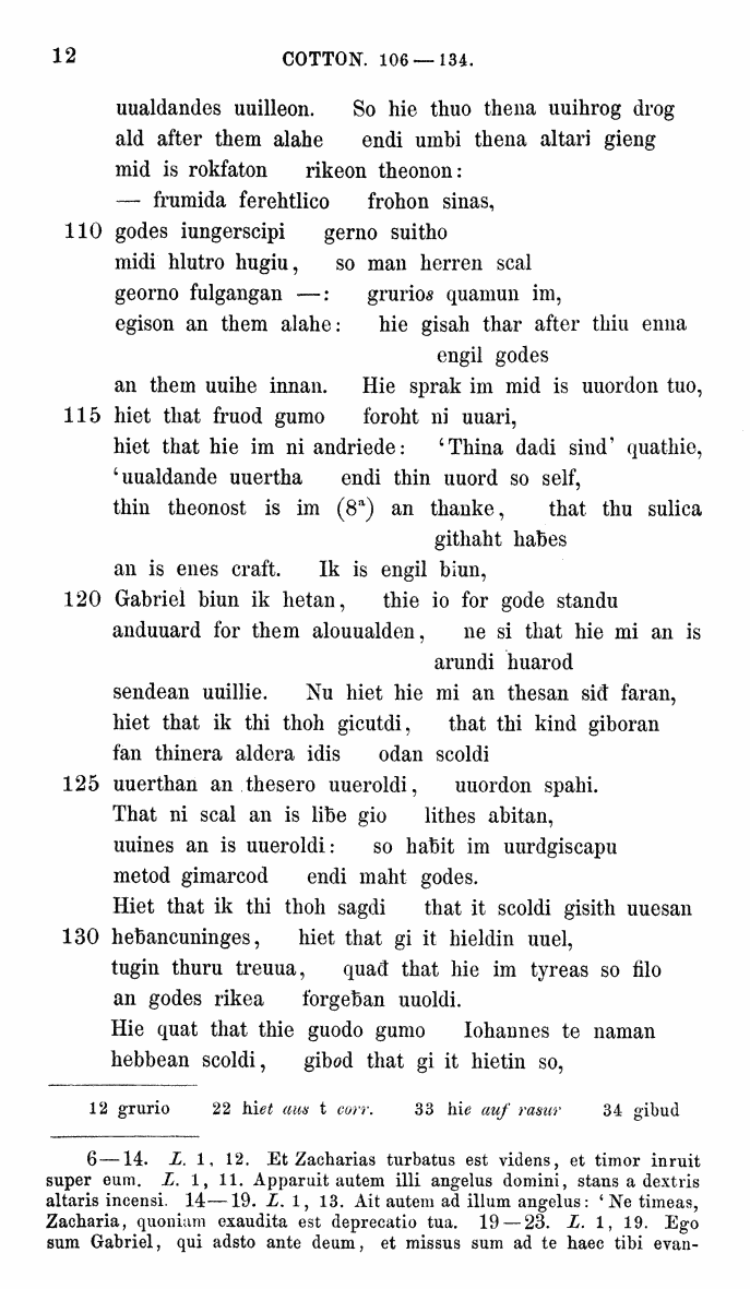 HELIAND herausgegeben von Eduard Sievers (1878) p.  12.