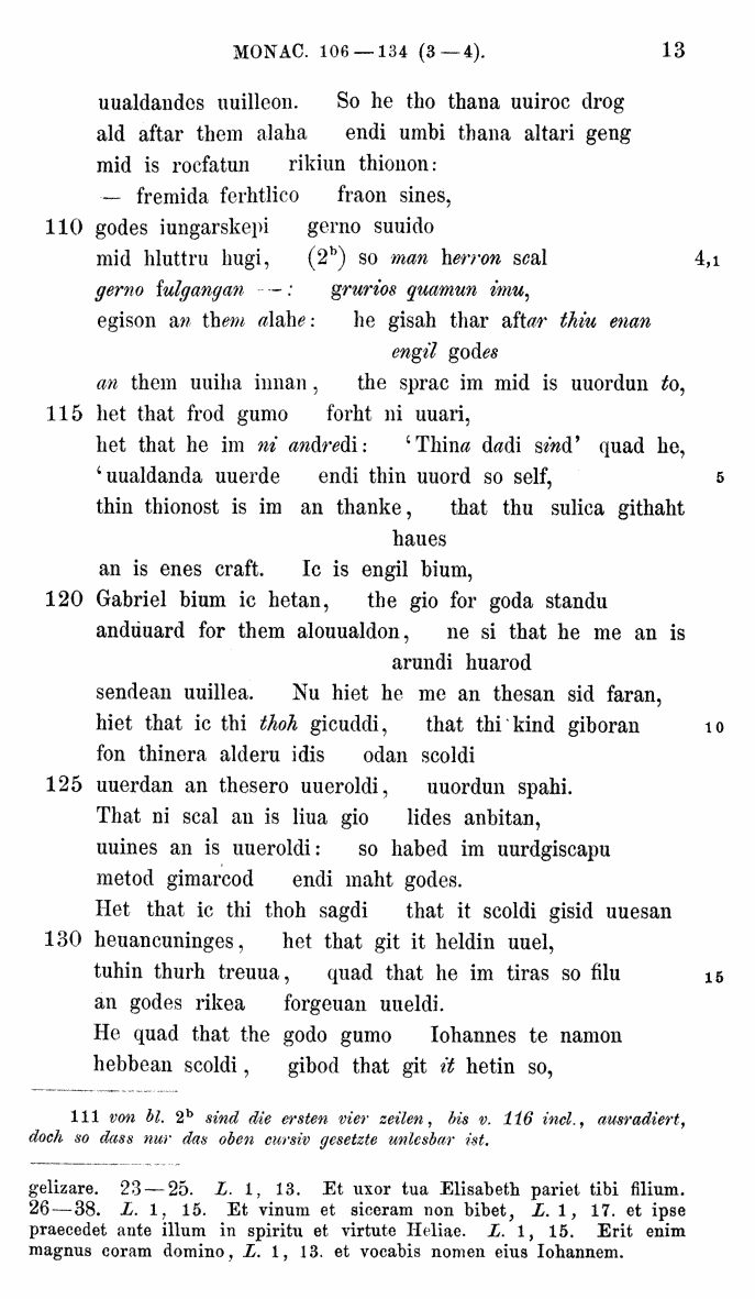 HELIAND herausgegeben von Eduard Sievers (1878) p.  13.