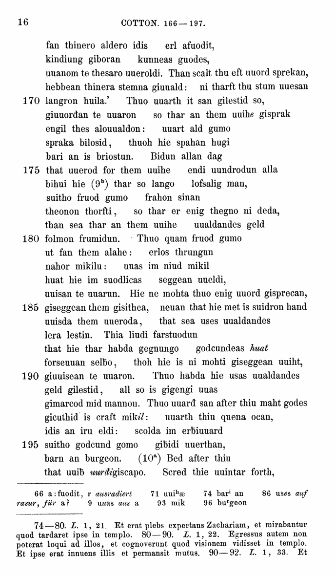 HELIAND herausgegeben von Eduard Sievers (1878) p.  16.