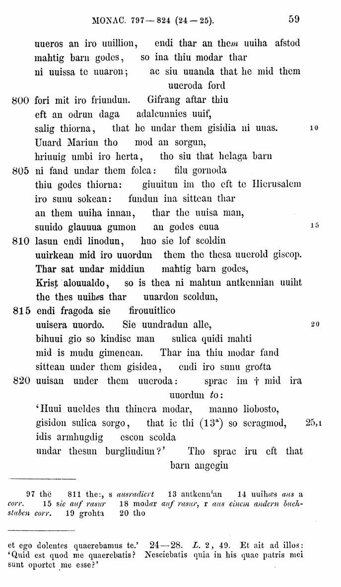 HELIAND herausgegeben von Eduard Sievers (1878) p.  59.