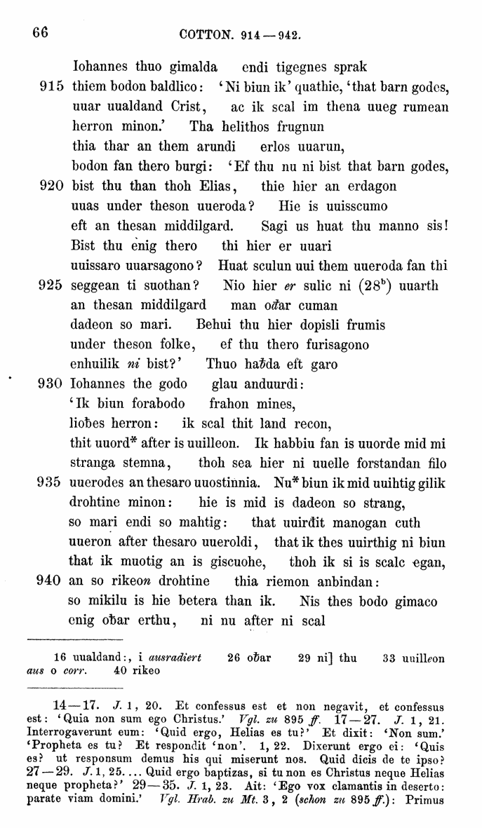 HELIAND herausgegeben von Eduard Sievers (1878) p.  66.