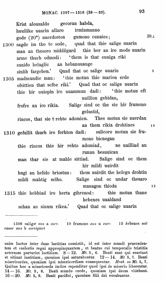 HELIAND herausgegeben von Eduard Sievers (1878) p.  93.