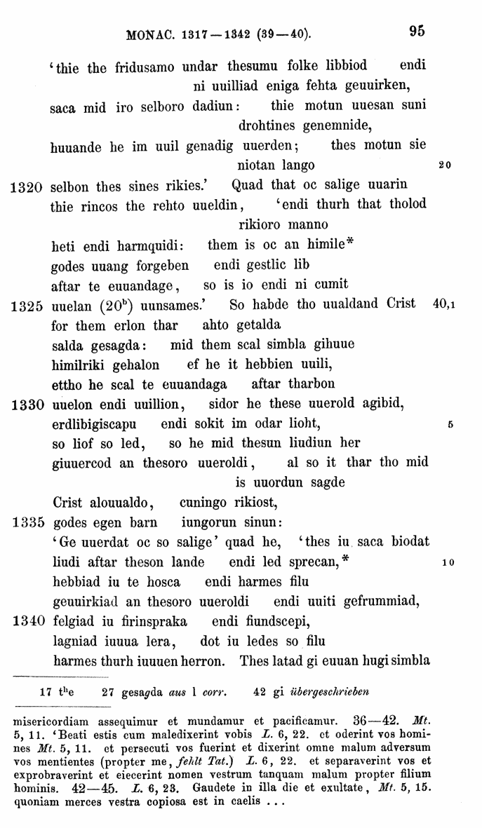 HELIAND herausgegeben von Eduard Sievers (1878) p.  95.