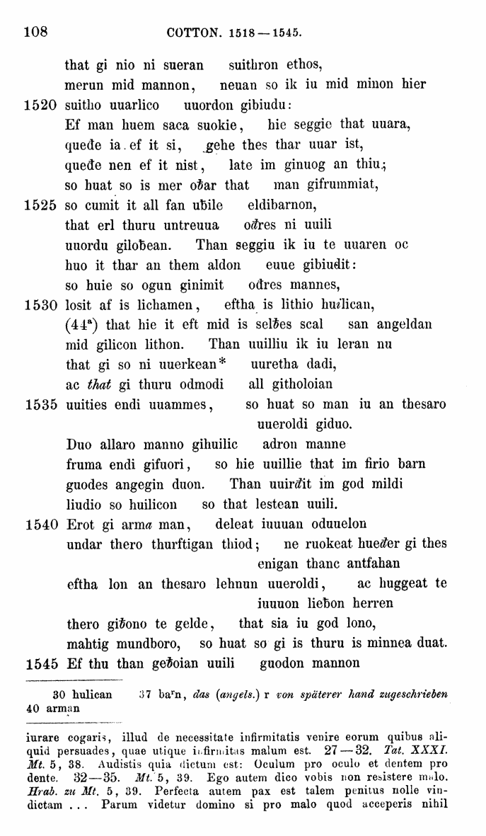 HELIAND herausgegeben von Eduard Sievers (1878) p.  108.