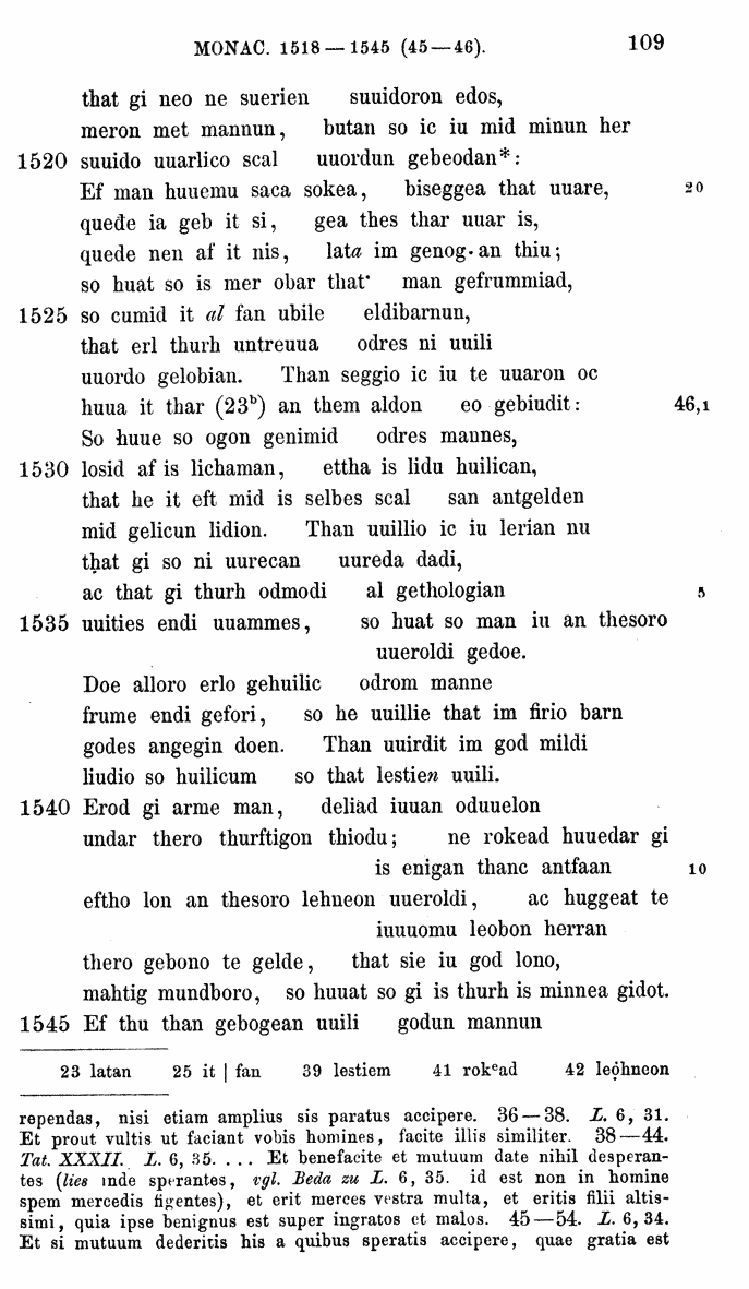 HELIAND herausgegeben von Eduard Sievers (1878) p.  109.