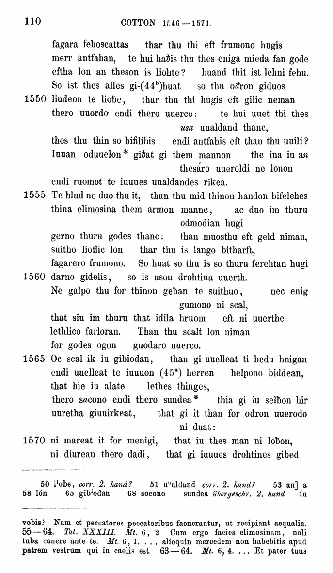 HELIAND herausgegeben von Eduard Sievers (1878) p.  110.