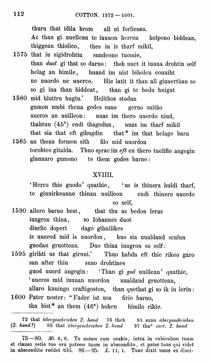 HELIAND herausgegeben von Eduard Sievers (1878) p.  112.