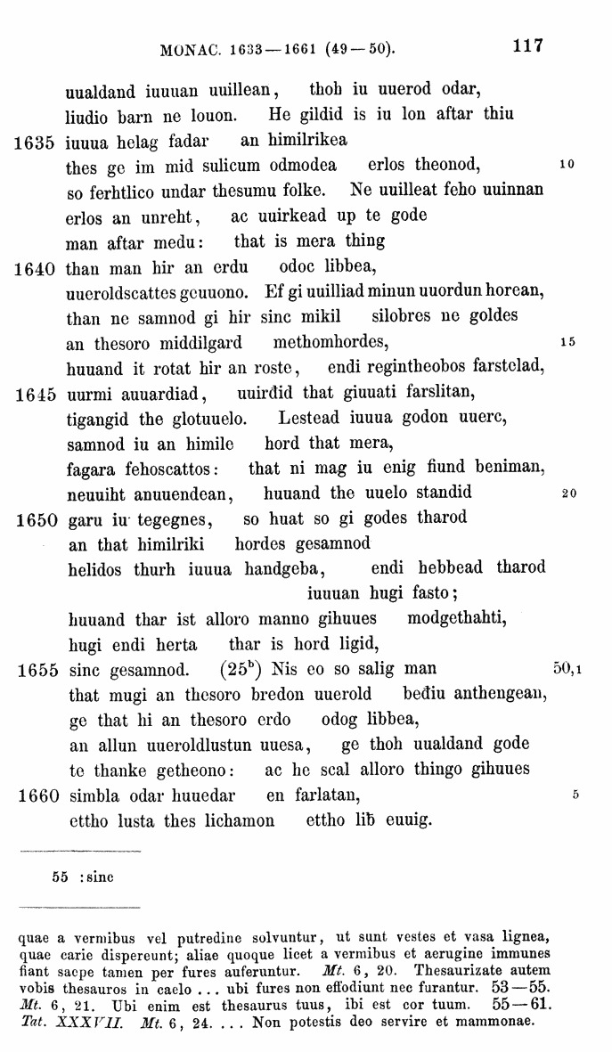 HELIAND herausgegeben von Eduard Sievers (1878) p.  117.