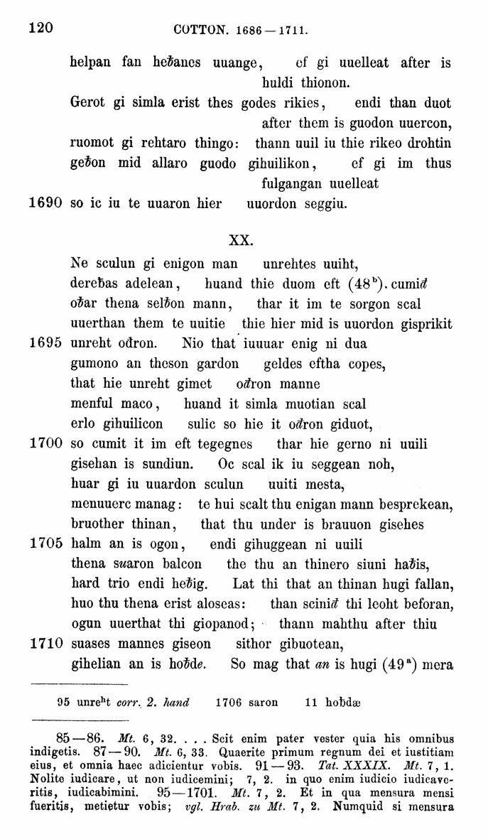 HELIAND herausgegeben von Eduard Sievers (1878) p.  120.