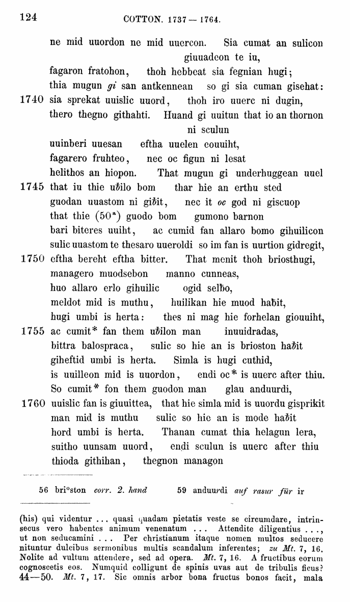 HELIAND herausgegeben von Eduard Sievers (1878) p.  124.