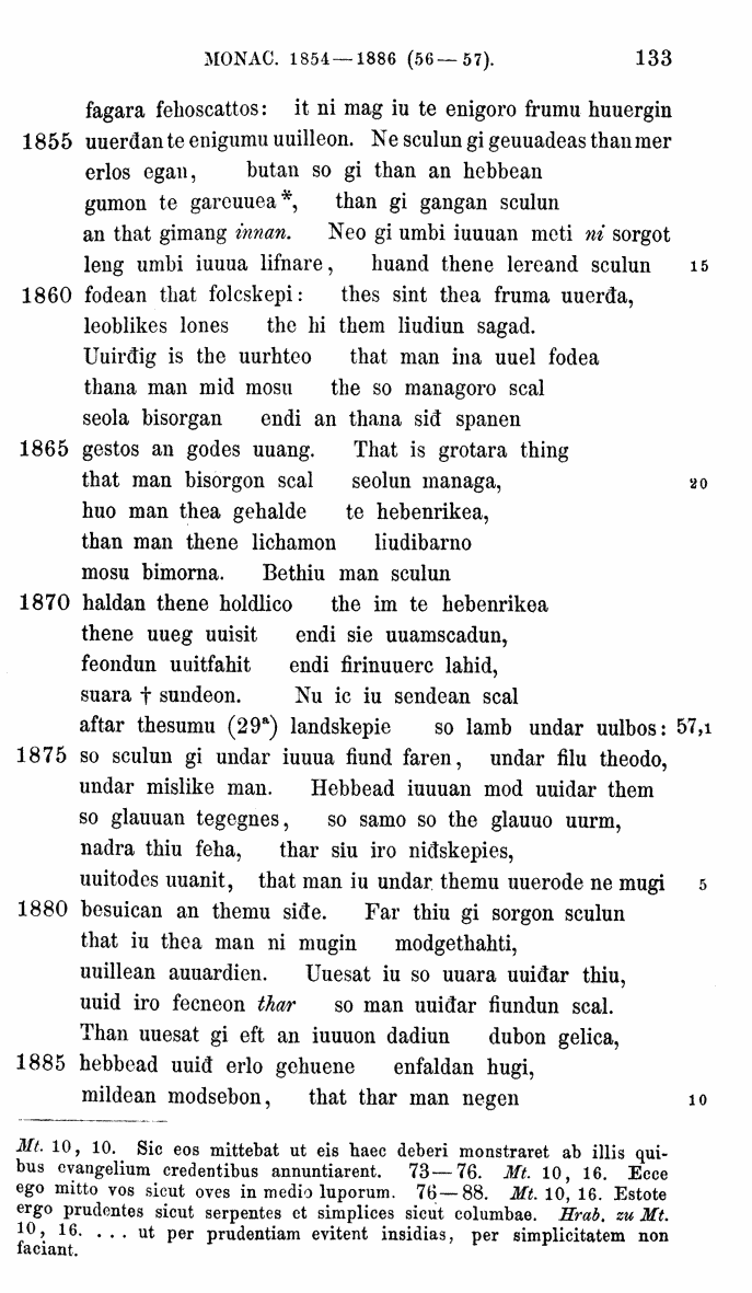 HELIAND herausgegeben von Eduard Sievers (1878) p.  133.