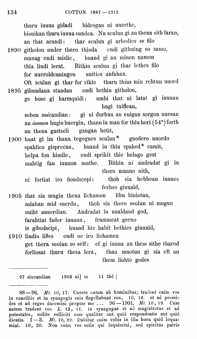 HELIAND herausgegeben von Eduard Sievers (1878) p.  134.