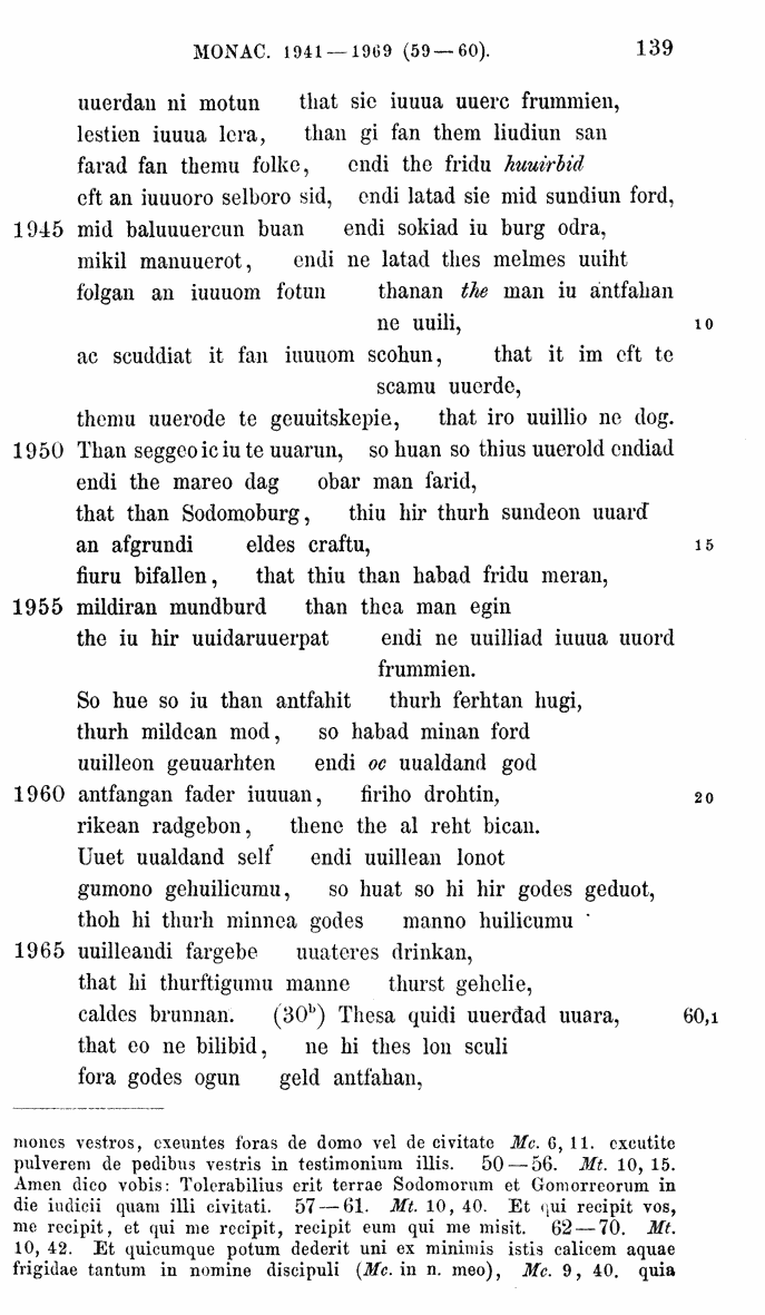 HELIAND herausgegeben von Eduard Sievers (1878) p.  139.