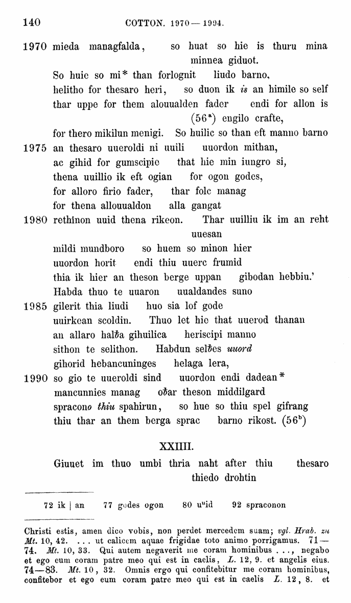 HELIAND herausgegeben von Eduard Sievers (1878) p.  140.