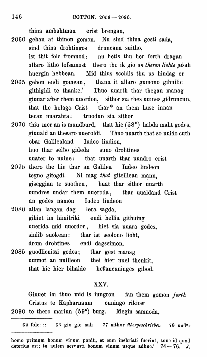 HELIAND herausgegeben von Eduard Sievers (1878) p.  146.
