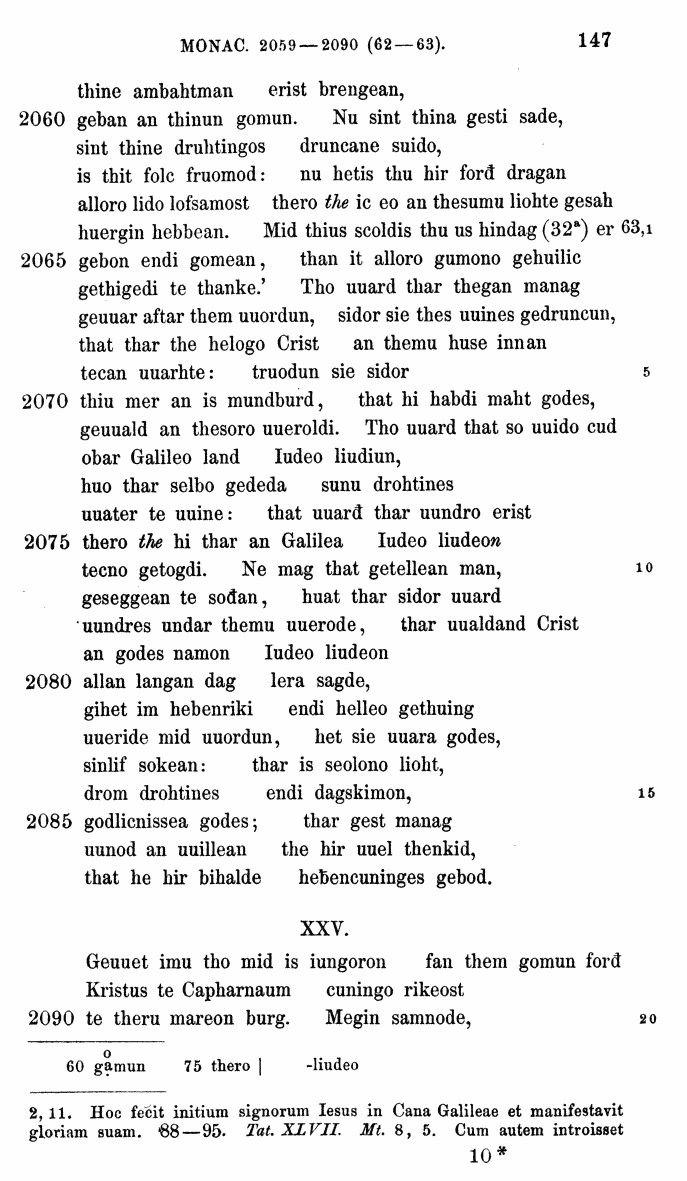 HELIAND herausgegeben von Eduard Sievers (1878) p.  147.