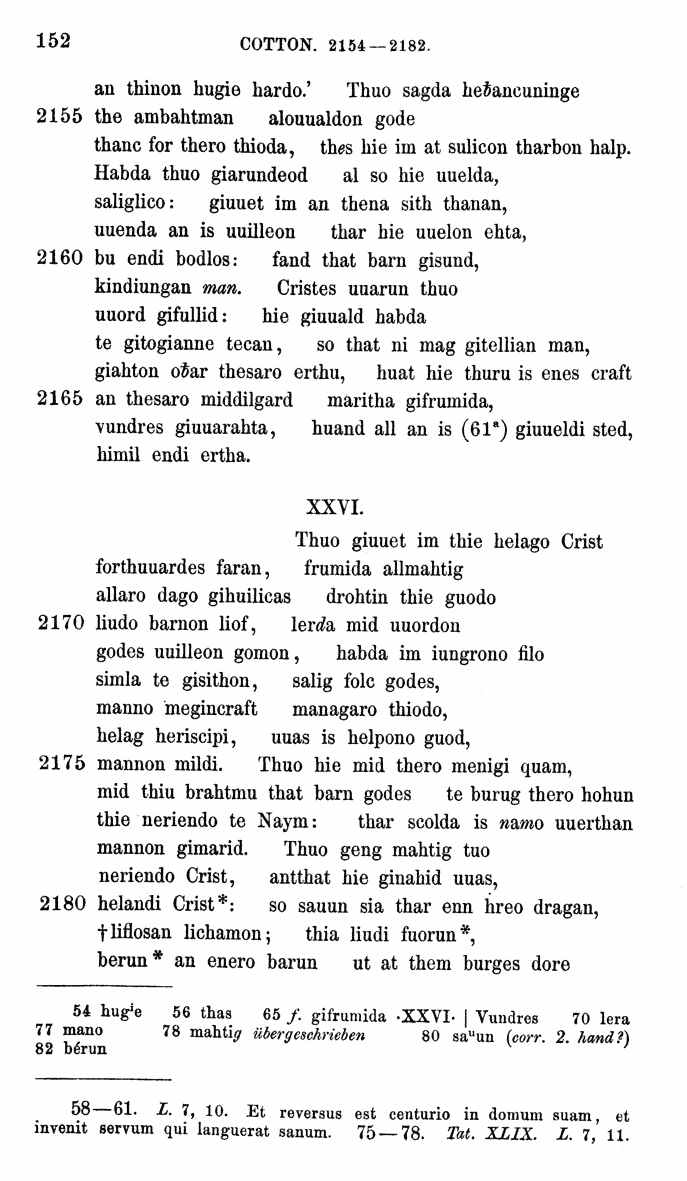 HELIAND herausgegeben von Eduard Sievers (1878) p.  152.