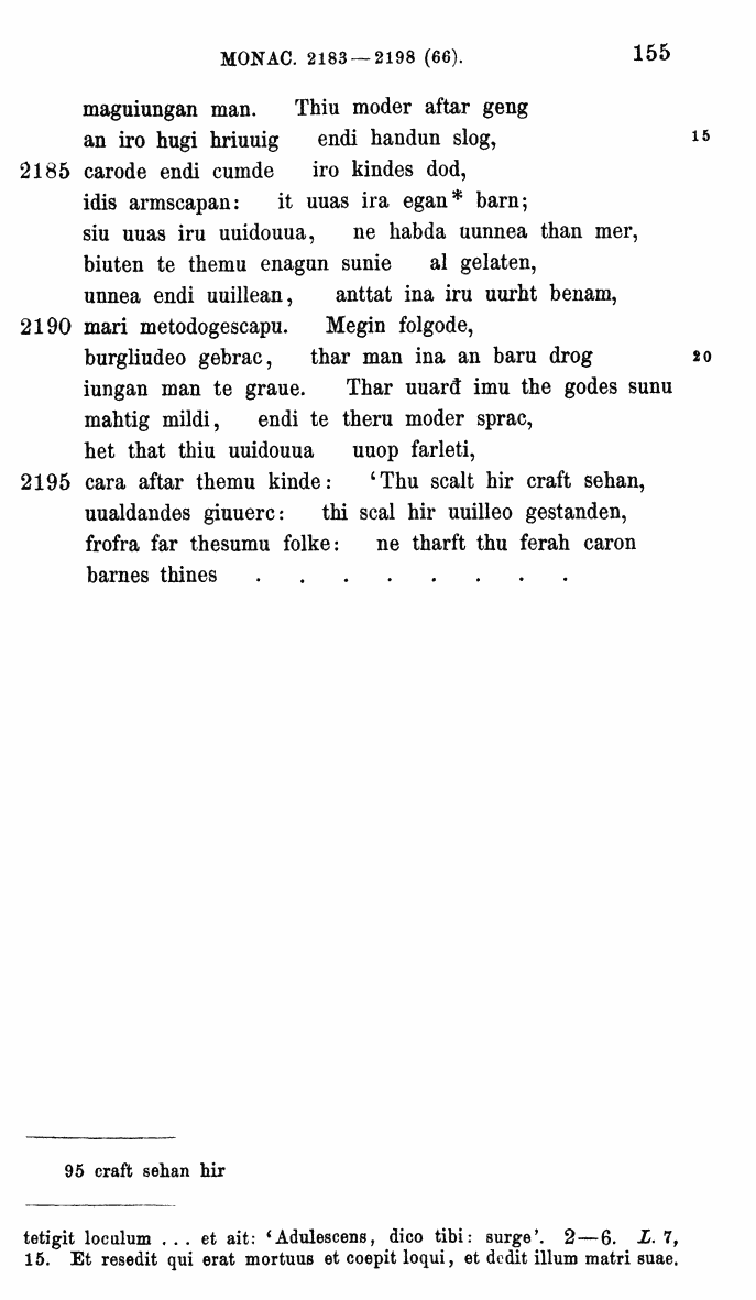 HELIAND herausgegeben von Eduard Sievers (1878) p.  155.