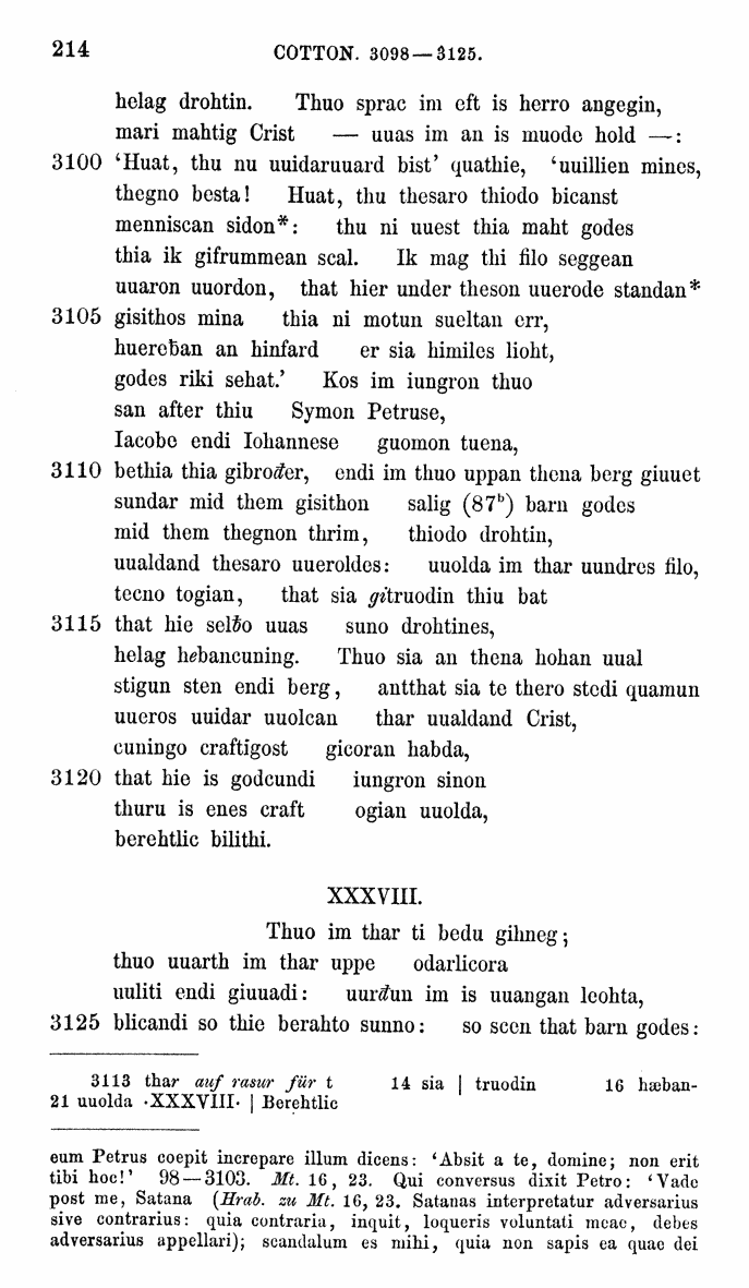 HELIAND herausgegeben von Eduard Sievers (1878) p.  214.