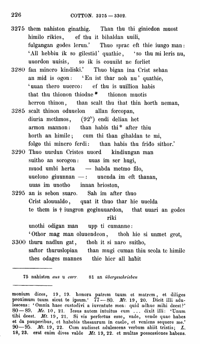 HELIAND herausgegeben von Eduard Sievers (1878) p.  226.