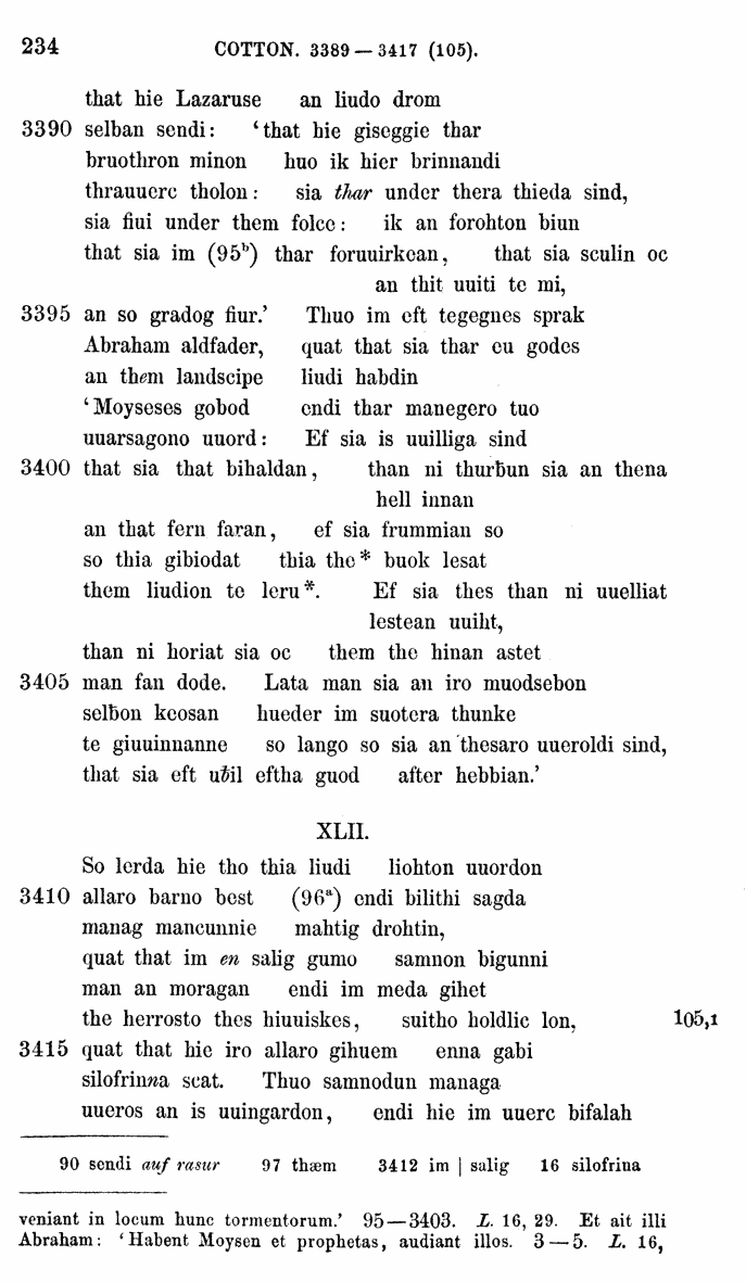 HELIAND herausgegeben von Eduard Sievers (1878) p.  234.