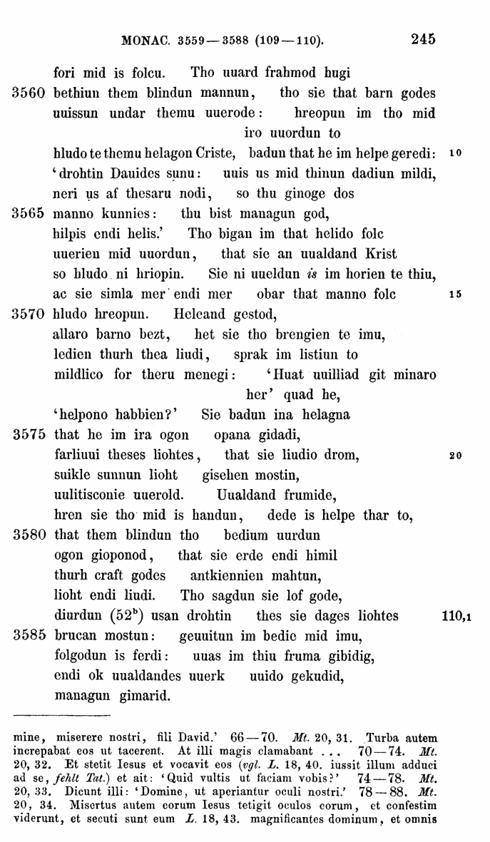 HELIAND herausgegeben von Eduard Sievers (1878) p.  245.
