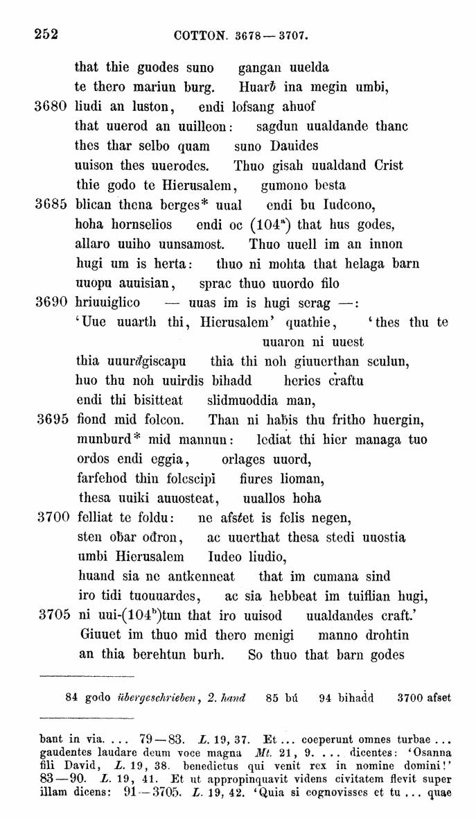 HELIAND herausgegeben von Eduard Sievers (1878) p.  252.