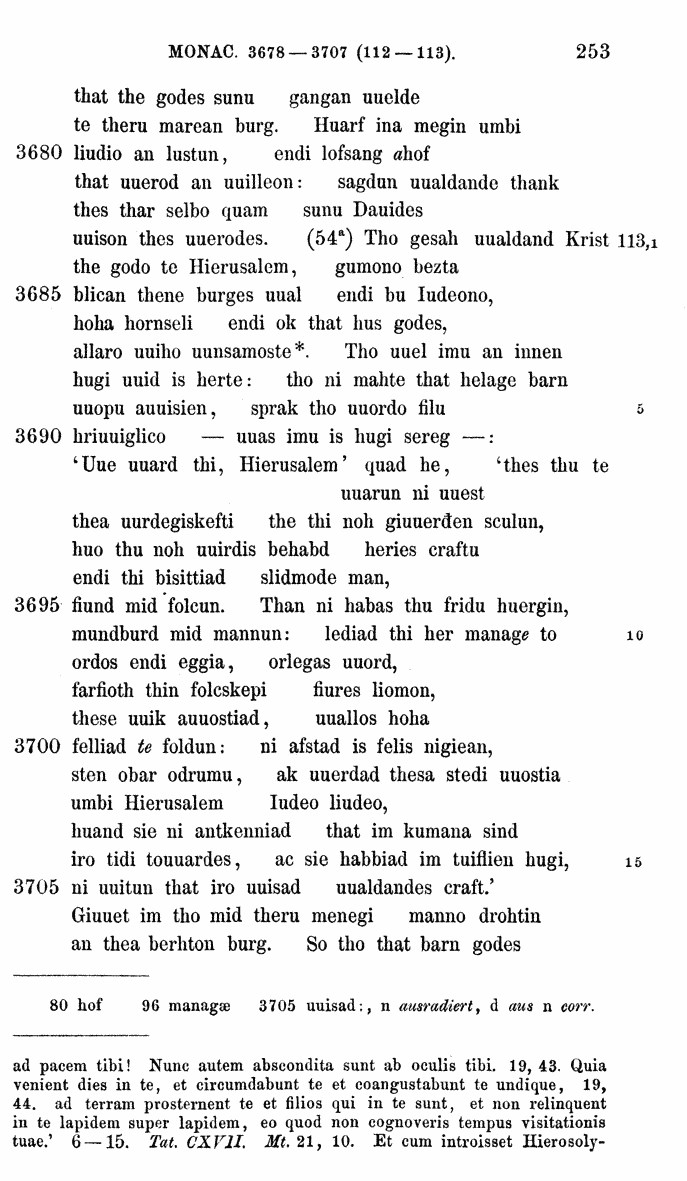 HELIAND herausgegeben von Eduard Sievers (1878) p.  253.