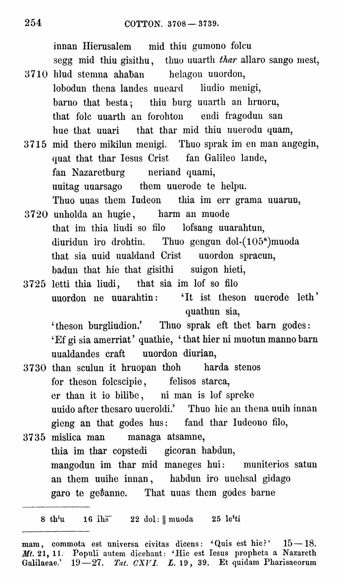HELIAND herausgegeben von Eduard Sievers (1878) p.  254.