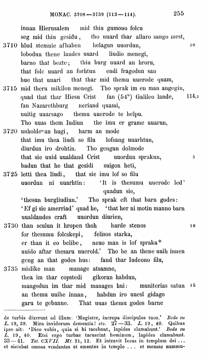HELIAND herausgegeben von Eduard Sievers (1878) p.  255.