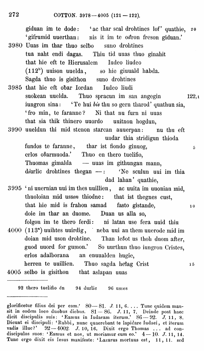 HELIAND herausgegeben von Eduard Sievers (1878) p.  272.