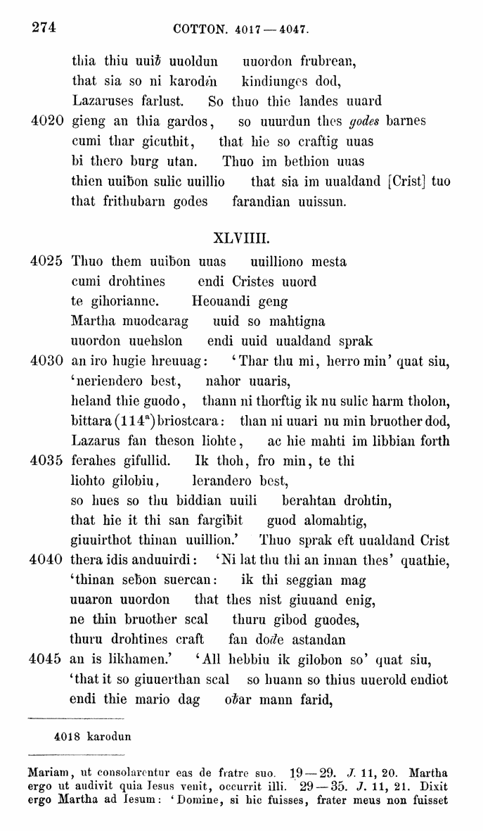 HELIAND herausgegeben von Eduard Sievers (1878) p.  274.