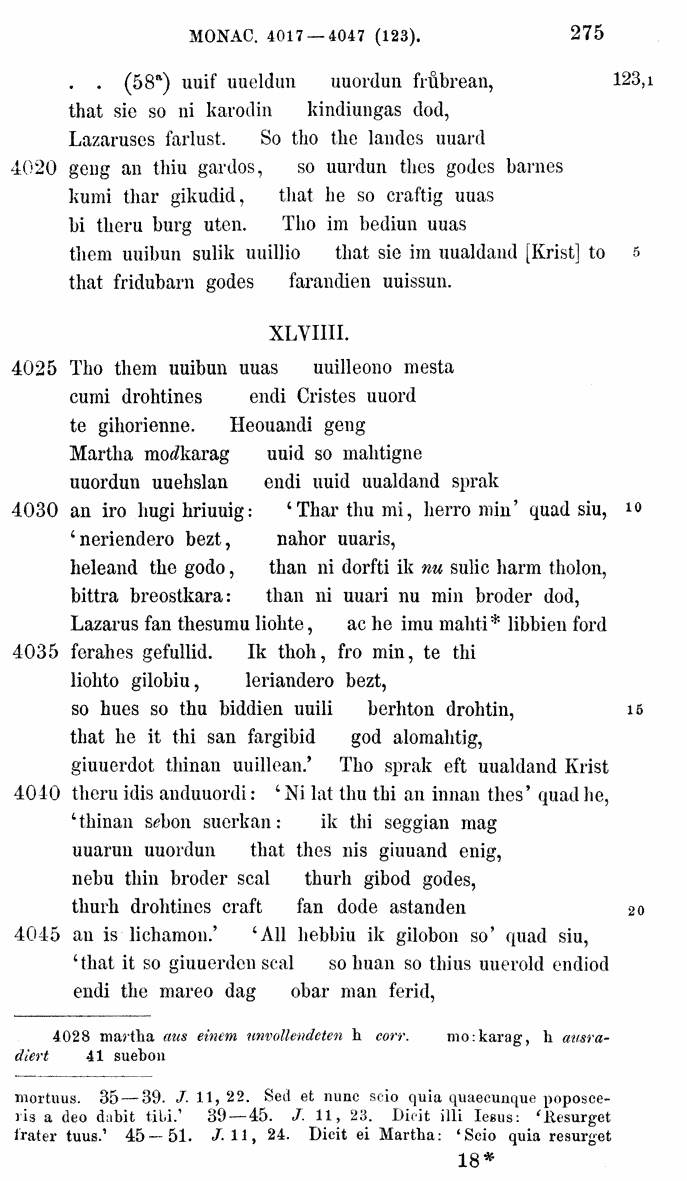 HELIAND herausgegeben von Eduard Sievers (1878) p.  275.