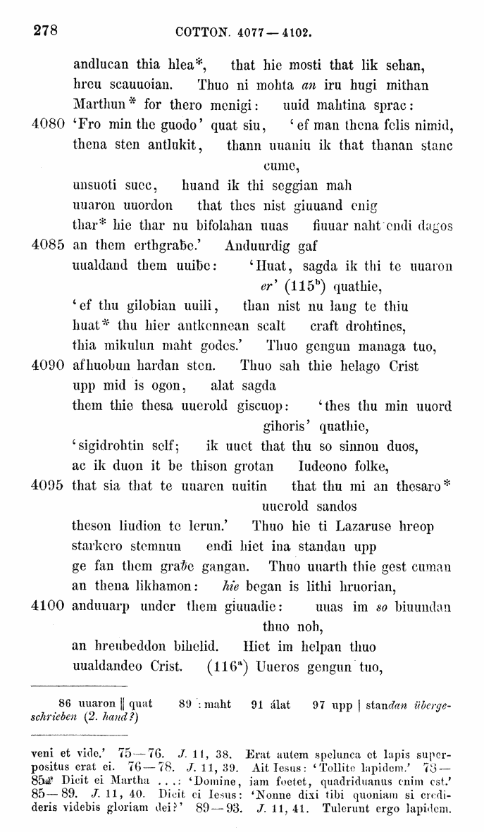 HELIAND herausgegeben von Eduard Sievers (1878) p.  278.
