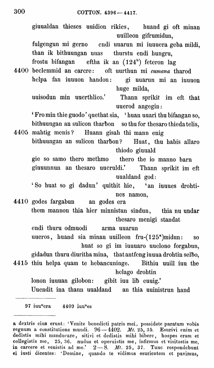 HELIAND herausgegeben von Eduard Sievers (1878) p.  300.