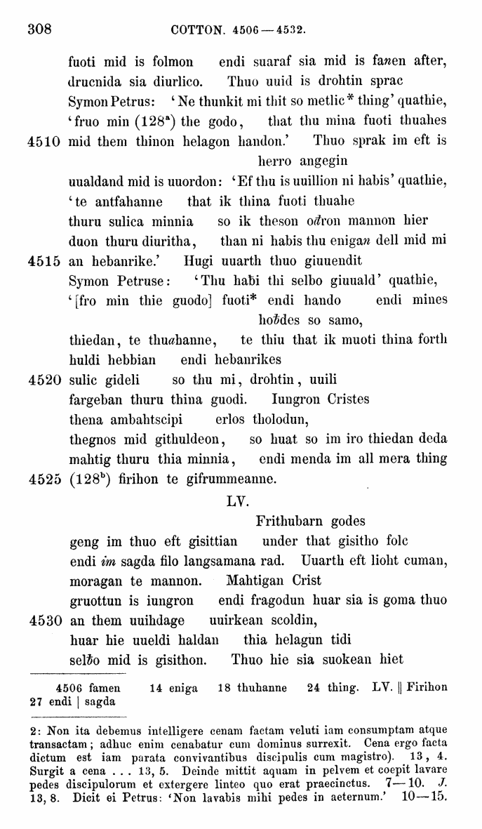 HELIAND herausgegeben von Eduard Sievers (1878) p.  308.