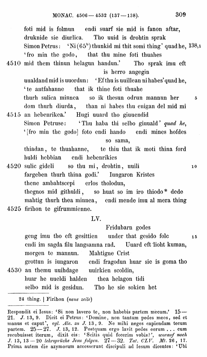 HELIAND herausgegeben von Eduard Sievers (1878) p.  309.