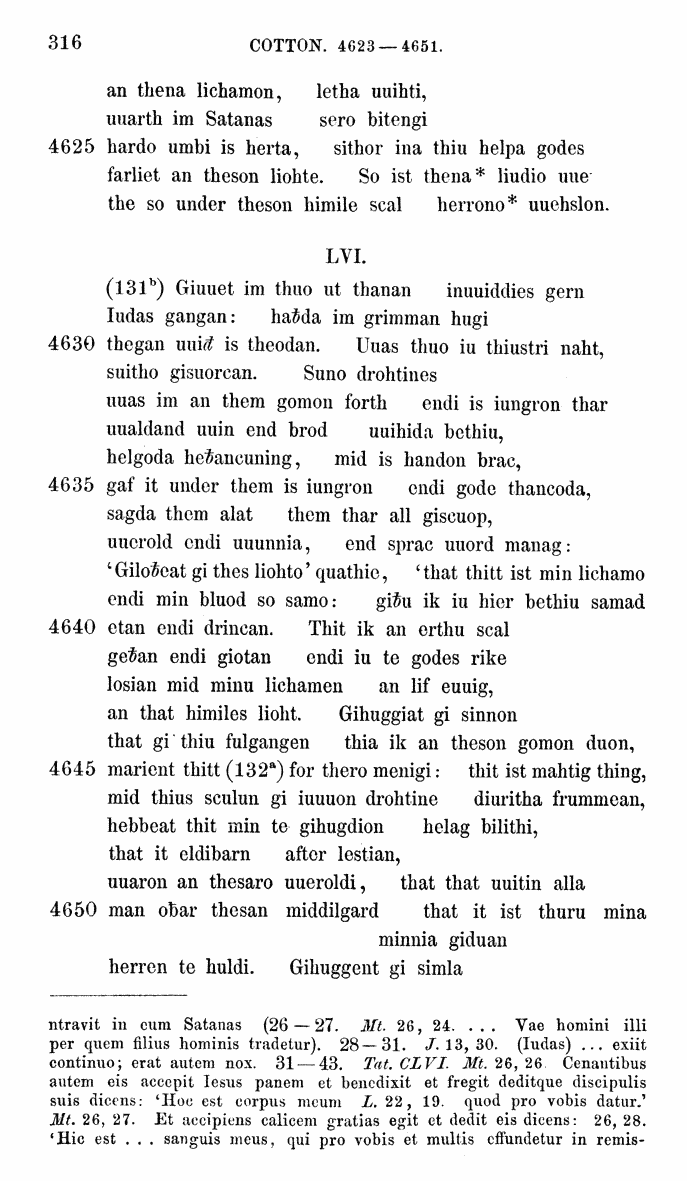 HELIAND herausgegeben von Eduard Sievers (1878) p.  316.
