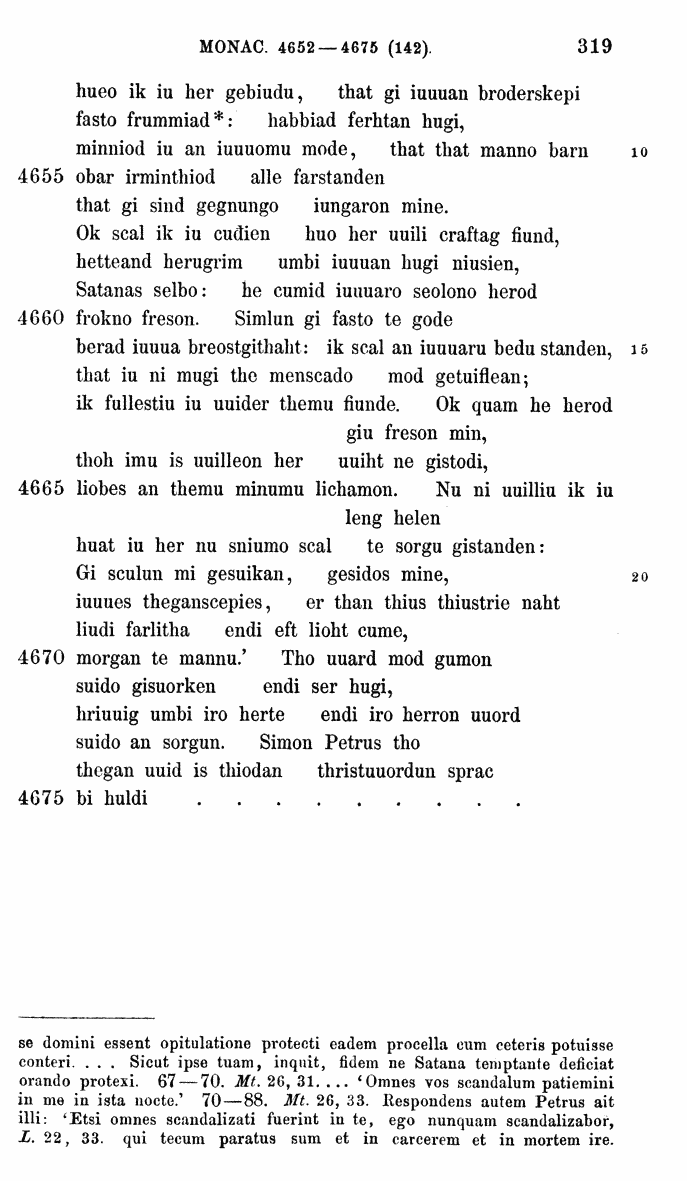 HELIAND herausgegeben von Eduard Sievers (1878) p.  319.