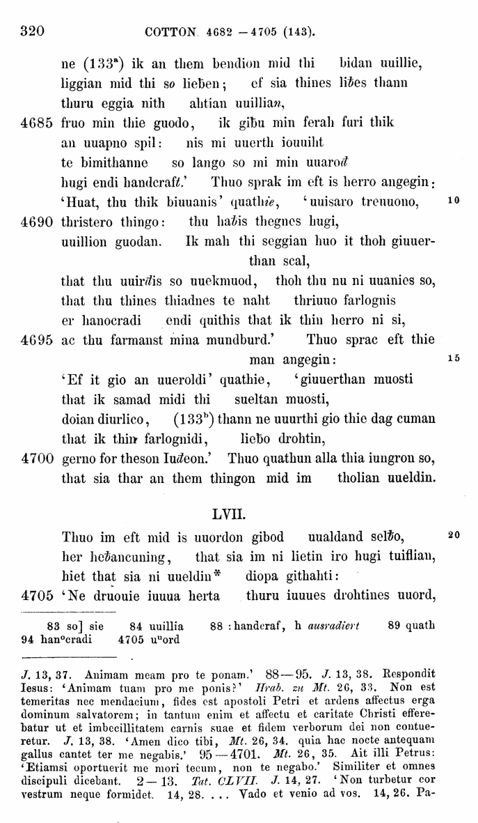 HELIAND herausgegeben von Eduard Sievers (1878) p.  320.