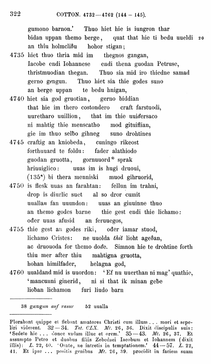 HELIAND herausgegeben von Eduard Sievers (1878) p.  322.