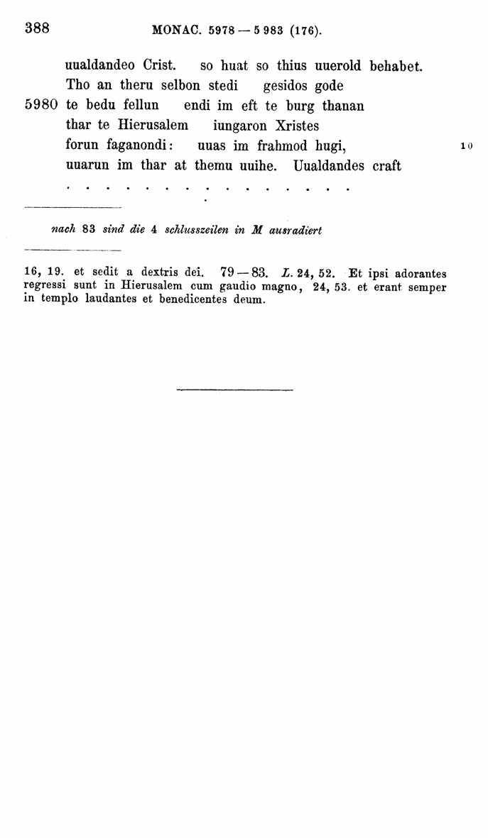 HELIAND herausgegeben von Eduard Sievers (1878) p.  388.