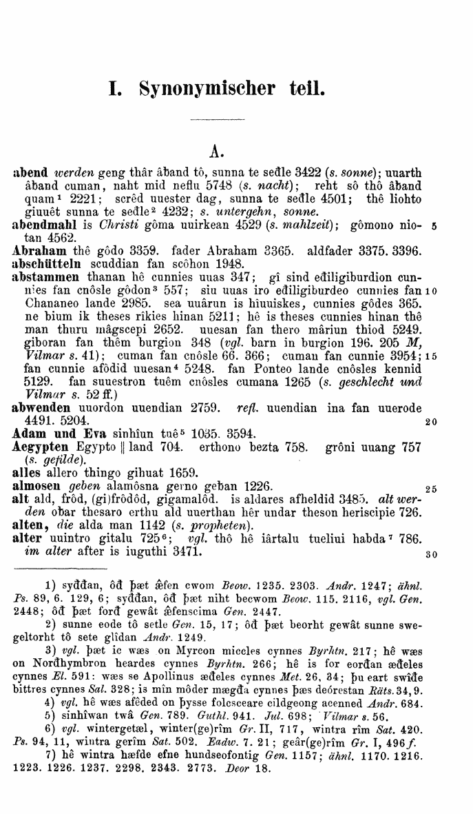 HELIAND herausgegeben von Eduard Sievers (1878) p.  391.