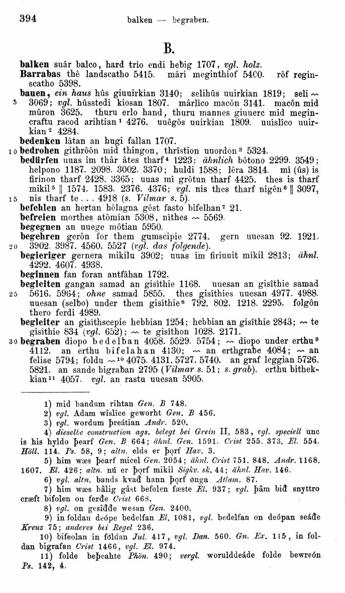 HELIAND herausgegeben von Eduard Sievers (1878) p.  394.
