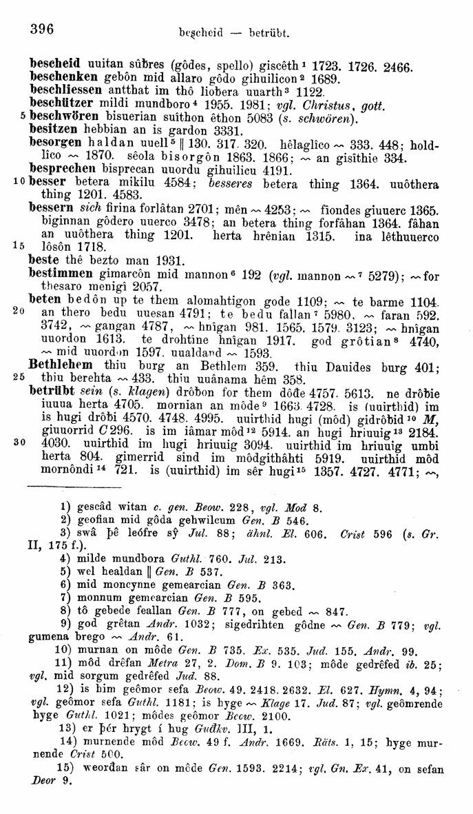 HELIAND herausgegeben von Eduard Sievers (1878) p.  396.
