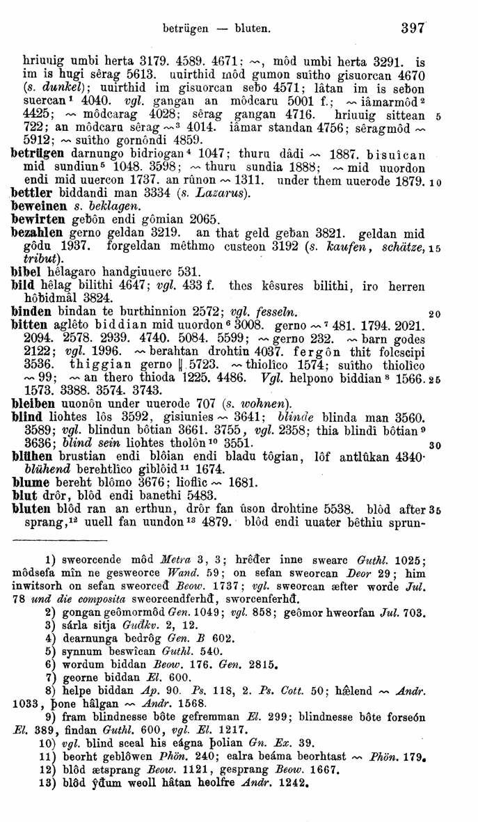 HELIAND herausgegeben von Eduard Sievers (1878) p.  397.