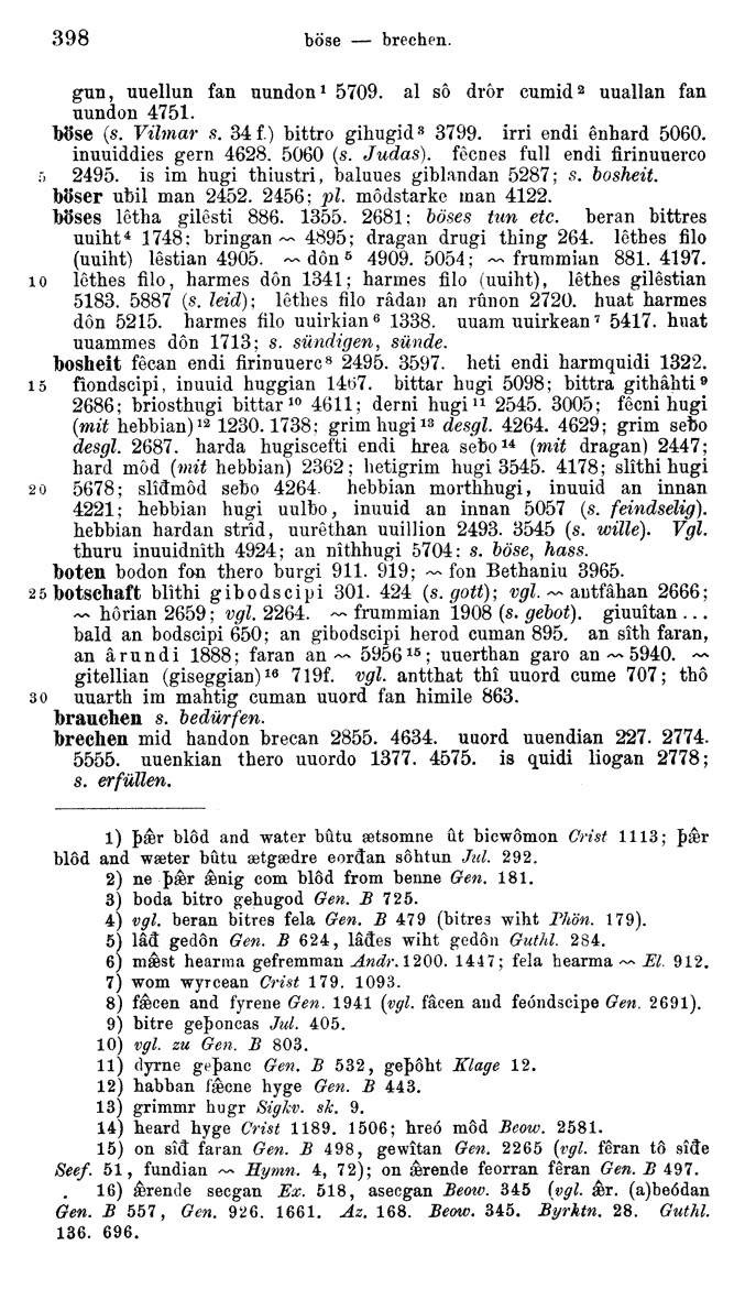 HELIAND herausgegeben von Eduard Sievers (1878) p.  398.