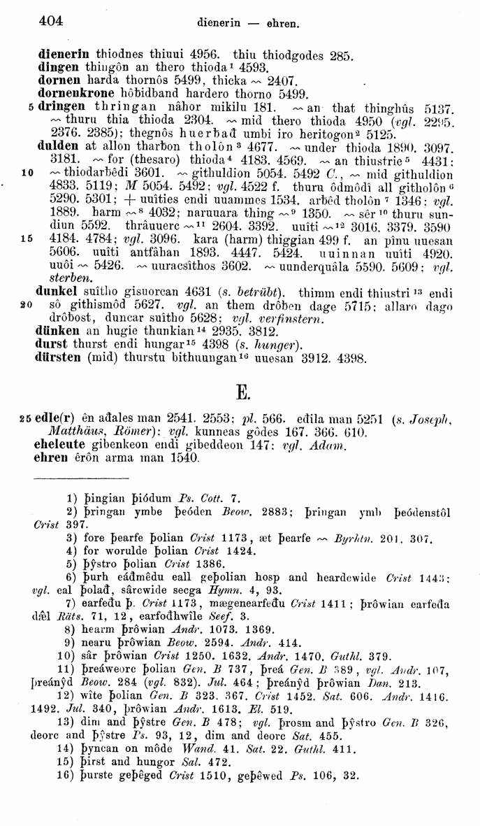 HELIAND herausgegeben von Eduard Sievers (1878) p.  404.